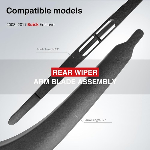 Replacement for 2008-2017 Buick Enclave Rear Windshield Wiper Arm - Image 2