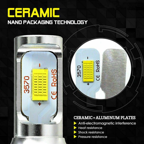 For Toyota Prius 2010-2015 6500K LED Headlight High Low + Fog Light Bulbs Combo - Image 13