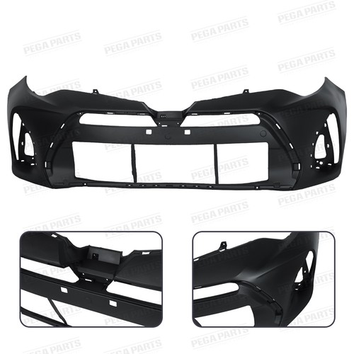 Complete Front Bumper Upper Grille Fog Light Set For 17-19 Toyota Corolla SE XSE - Image 4