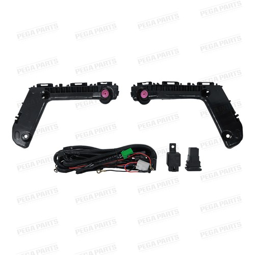 Complete Front Bumper Upper Grille Fog Light Set For 17-19 Toyota Corolla SE XSE - Image 11