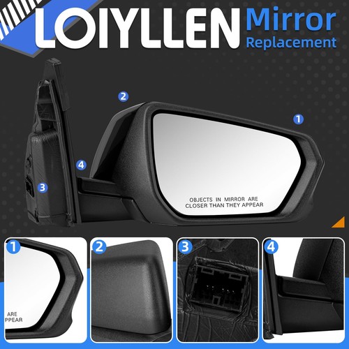 Right Passenger Side Rear View Mirror Replacement for Chevrolet Chevy Equinox... - Image 3