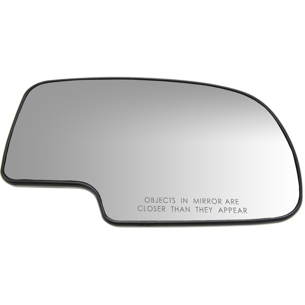 Mirror Glass Power W/Backing Plate Passenger Side for Chevy Silverado GMC Sierra