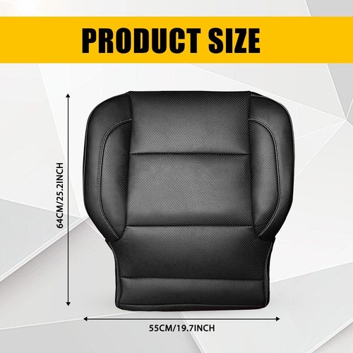 Pair For 2015-2019 GMC Yukon Front Driver & Passenger Bottom Leather Seat 2PCS - Image 2