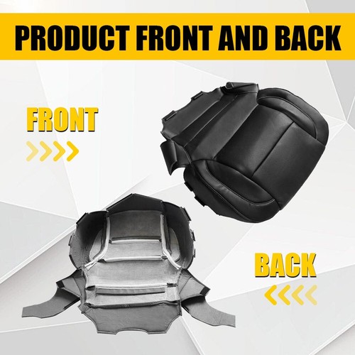 Pair For 2015-2019 GMC Yukon Front Driver & Passenger Bottom Leather Seat 2PCS - Image 3