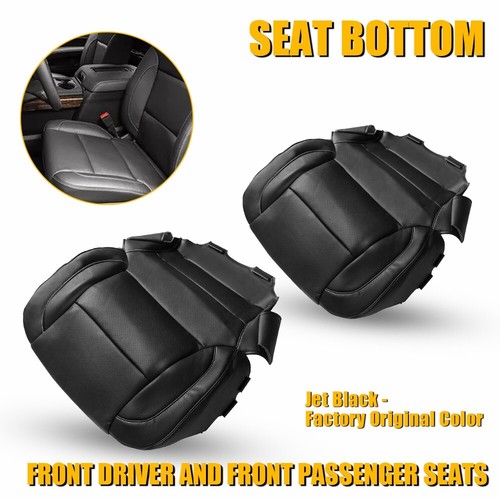Pair For 2015-2019 GMC Yukon Front Driver & Passenger Bottom Leather Seat 2PCS - Image 12