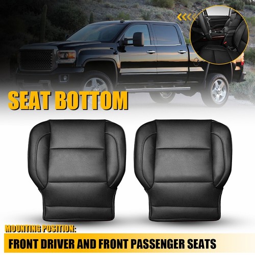 Pair For 2015-2019 GMC Yukon Front Driver & Passenger Bottom Leather Seat 2PCS - Image 13