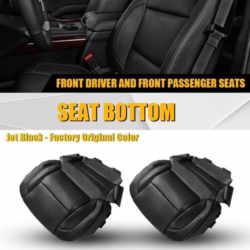 Pair For 2015-2019 GMC Yukon Front Driver & Passenger Bottom Leather Seat 2PCS - Image 15