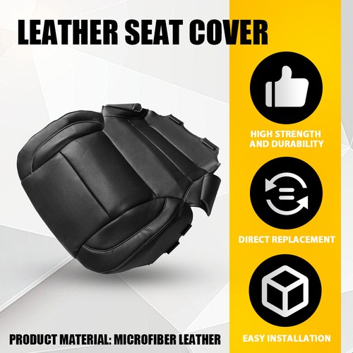 Pair For 2015-2019 GMC Yukon Front Driver & Passenger Bottom Leather Seat 2PCS - Image 9