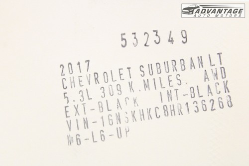 2015-2018 CHEVROLET SUBURBAN GASOLINE FUEL TANK FILLER NECK HOSE PIPE OEM - Image 9