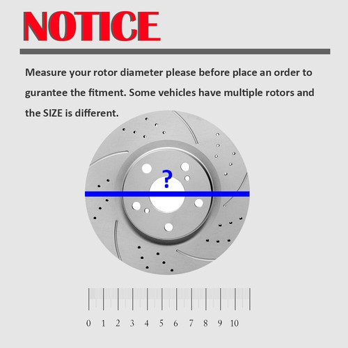 For Chevrolet Silverado GMC Sierra 1500 Front Rear Drilled Rotors Brake Pads Kit - Image 6