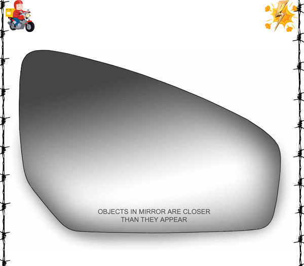 Passenger Side Mirror Glass, Nissan Sentra Passenger Side (RH)