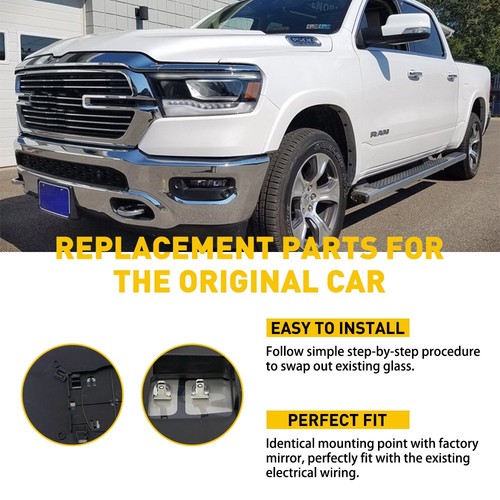 Mirror Glass Power Heated LH RH Pair Set for Dodge Ram 1500 2500 2010-2021 - Image 5