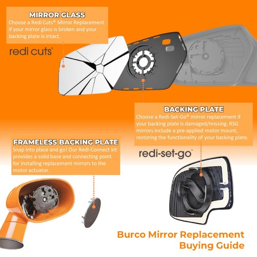 Burco 5418 Convex Mirror Glass 876212S010 Fits Hyundai Tucson 2010-2015 Snap Fit - Image 6