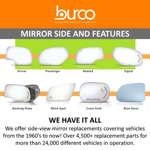 Burco 5418 Convex Mirror Glass 876212S010 Fits Hyundai Tucson 2010-2015 Snap Fit - Image 7