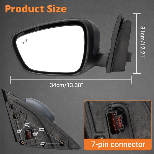 Driver LH Side Mirror With Blind Spot / Heat For 2020 2021 2022 2023 Ford Escape - Image 2