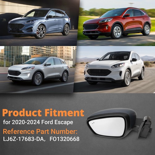 Driver LH Side Mirror With Blind Spot / Heat For 2020 2021 2022 2023 Ford Escape - Image 3