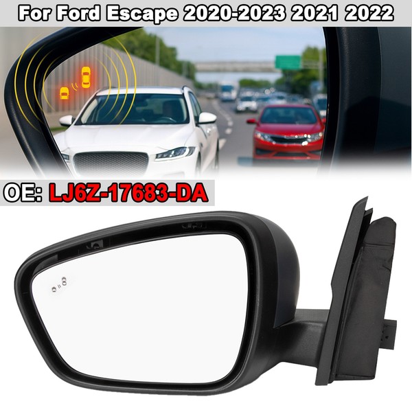 Driver LH Side Mirror With Blind Spot / Heat For 2020 2021 2022 2023 Ford Escape