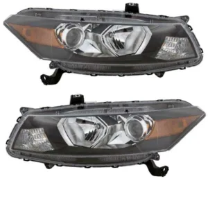 CAPA For 08-12 Accord Coupe Headlight Headlamp w/Smooth Contour Signal SET PAIR