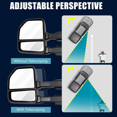 2015-20 Ford F-150 Towing Mirrors Power Heated Turn Signal–Compatible Replacemen - Image 4