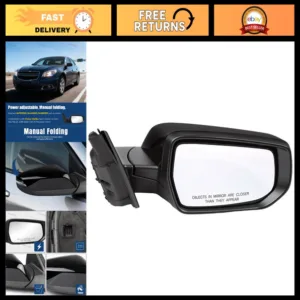 Passenger Side Mirror Assembly for Chevy Malibu 2016-2022 - Power Adjustable, No