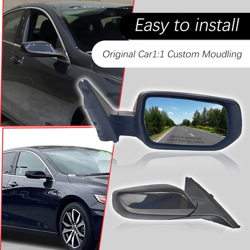 Passenger Right Side View Mirror Assembly Compatible with 2016-2022 Chevy Malibu - Image 6