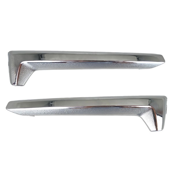 2Pcs Left&Right Front Fog Light Cover Trim Chrome For 2017-2018 Subaru Forester