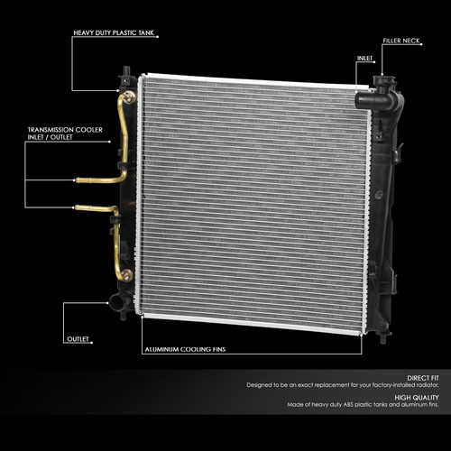 For 2011-2015 Kia Optima Sonata 2.0T Radiator Factory Style Aluminum Core 13189 - Image 2