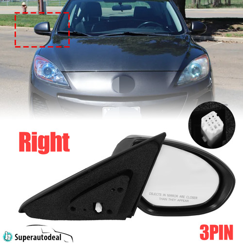 Right Passenger Side Power Mirror For 2010-2013 Mazda 3 MA1321162 BBM26912ZL - Image 14