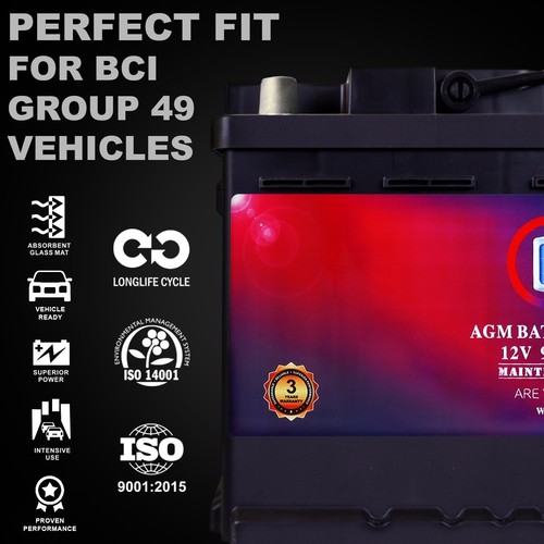 Mighty Max MM-H8 Group 49 12V 95Ah 160RC 900CCA Battery Replaces Ram 1500 14-18 - Image 5