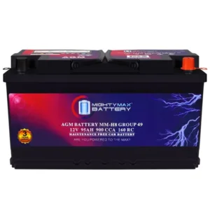 Mighty Max MM-H8 Group 49 12V 95Ah 160RC 900CCA Battery Replaces Ram 1500 14-18