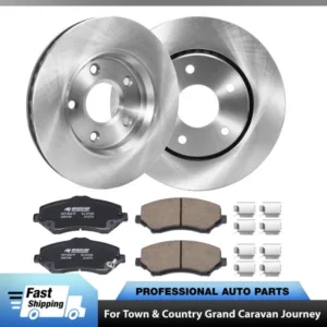 Front Brake Disc Rotors and Pads for Dodge Grand Caravan Chrysler Town & Country