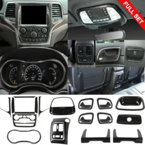 24 Carbon Fiber Inner Decor Trim Cover Panel for Jeep Grand Cherokee Accessories