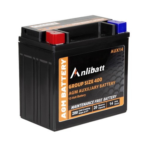 AUX14 Auxiliary Battery 12V 14Ah 20RC 200CCA Group 400 AUX Automotive Battery - Image 2