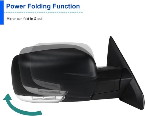 Right/Passenger Side For 13-19 Ram 1500 Power Fold + Heated + LED Signal Mirror - Image 4
