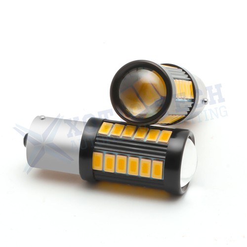 2x 1156 BA15S LED Front Turn Signal Blinker Light Bulbs 3000K Amber for Hyundai - Image 5