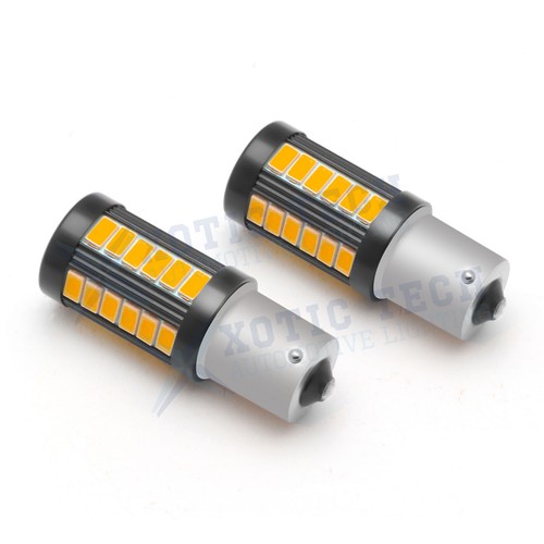 2x 1156 BA15S LED Front Turn Signal Blinker Light Bulbs 3000K Amber for Hyundai - Image 6