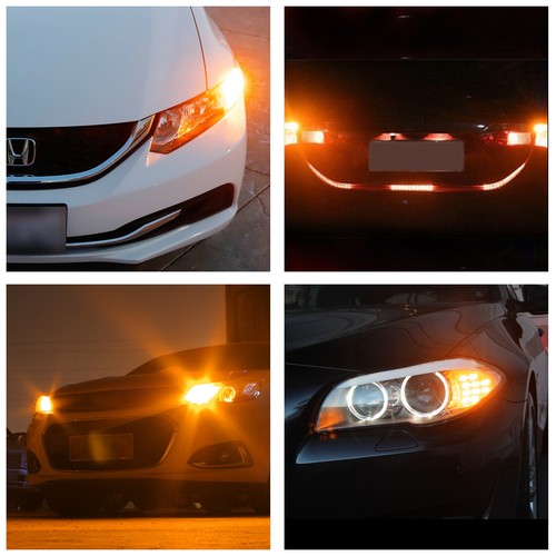 2x 1156 BA15S LED Front Turn Signal Blinker Light Bulbs 3000K Amber for Hyundai - Image 8