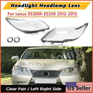 Pair For Lexus ES300h ES350 2012-2015 Headlight Lens Headlamp Cover Shell