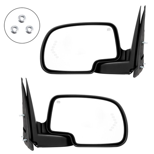 For 2003-07 GMC Chevy Power Heated Turn Signal LH RH pair Door Side View Mirrors - Image 3