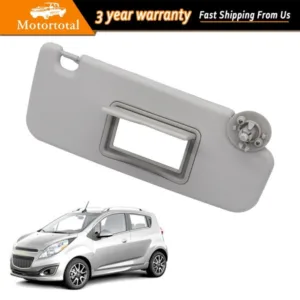 Right Passenger Sun Visor For CHEVROLET Sonic 2012-2022 Spark 2011-2022 Gray