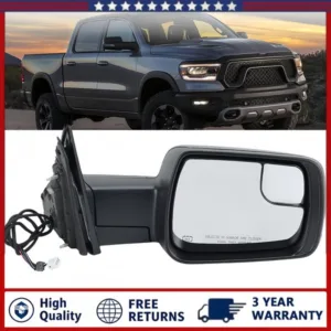 Power Fold Side Mirror Fit Ram 1500 2019 2020 21-2024 Passenger W/Signal Heated