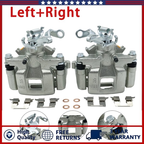 Rear Left & Right Brake Caliper w/ Bracket For 13-25 Mitsubishi Outlander Sport