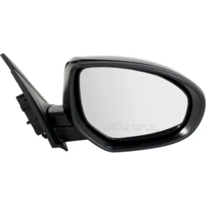 Mirror Power Smooth Black Passenger Side Right RH for 10-13 Mazda 3 Mazda3