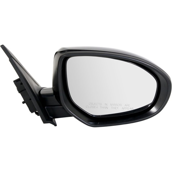 Mirror Power Smooth Black Passenger Side Right RH for 10-13 Mazda 3 Mazda3