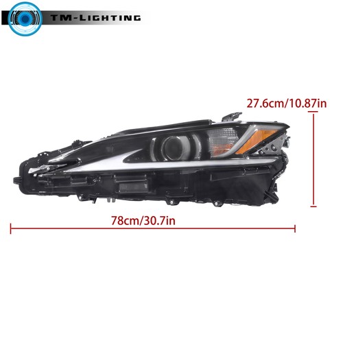 For 2019-2021 Lexus ES300h/ES350 Headlight Projector Driver Side w/LED DRL Clear - Image 6