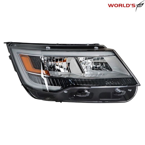 RH+LH For Ford Explorer 2016 2017 2018 Headlights Assembly With LED DRL Chrome - Image 2