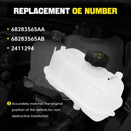 Coolant Reservoir Tank For 2018-2025 Jeep Wrangler JL Gladiator JT V6 3.0L 3.6L - Image 3