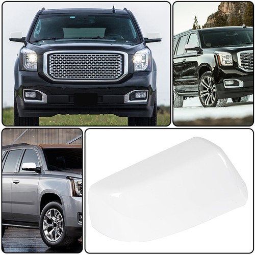 Right Side Rear Mirror Cover Cap Replacement For 2015-2020 Tahoe Yukon GMC White - Image 2