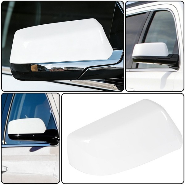 Right Side Rear Mirror Cover Cap Replacement For 2015-2020 Tahoe Yukon GMC White