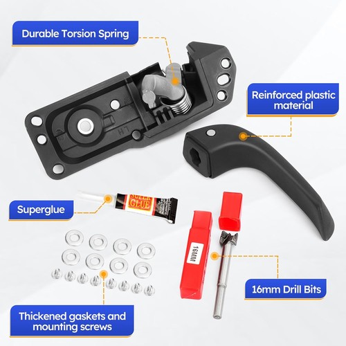 LH Driver Side Interior Door Handle Kit for 07-13 Chevy Silverado GMC Sierra US - Image 2